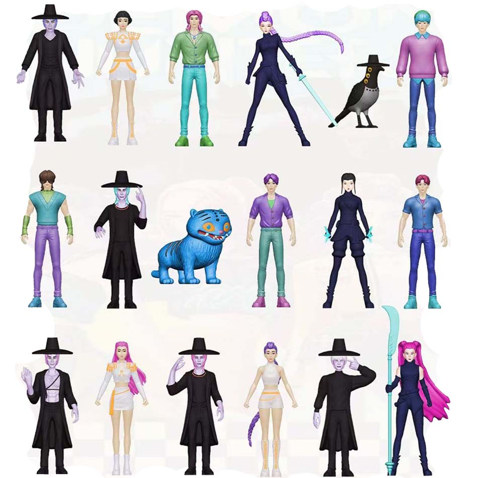 Anime k pop demon hunters Figure Model Toy Cartoon Gaming Peripherals Desk Decoration Collection Figures Model Toy For Kid Gift