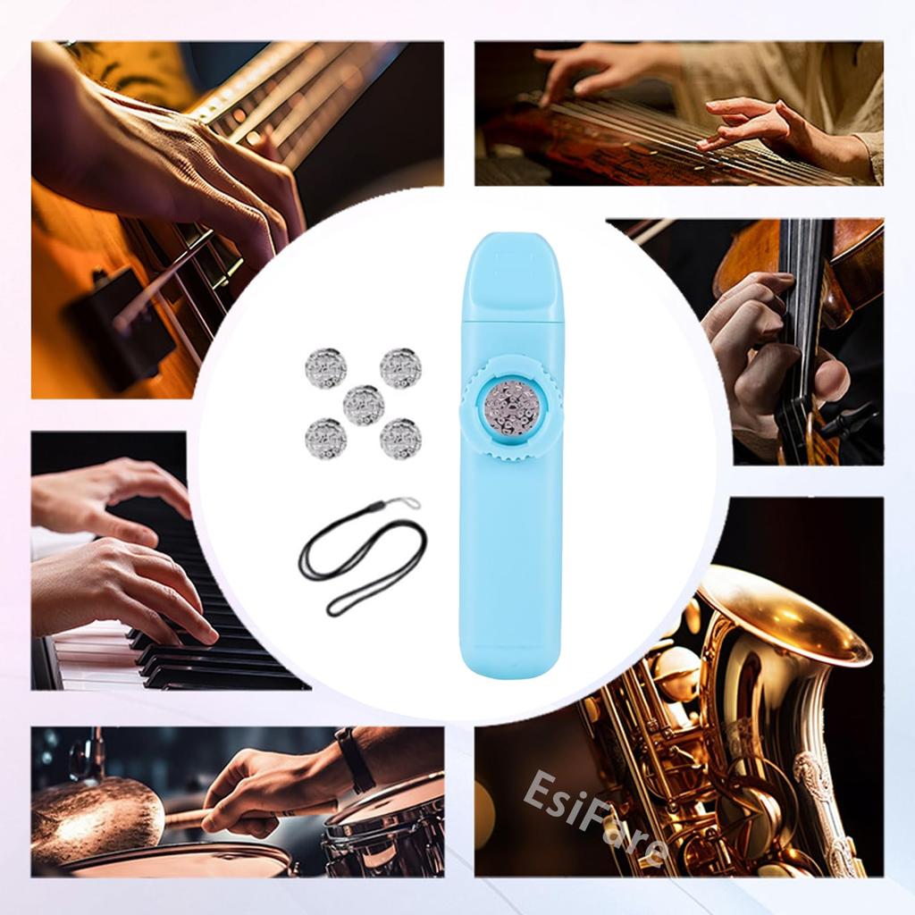 Professional Mini Kazoo with 5 Replacement Membranes and Lightweight and Portable Musical Easy to Musical Instrument Gift for All Tone Kazoo Wind