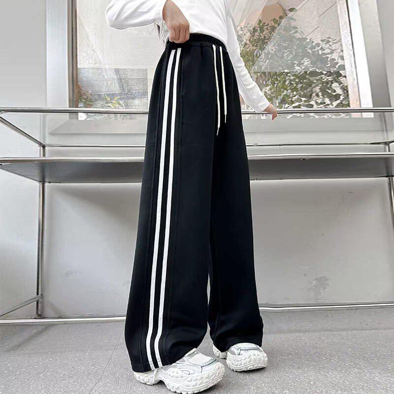 

Спортивные широкие женские брюки - Средний/Большой, Весна/Осень, Коллекция 2025 120 чёрный