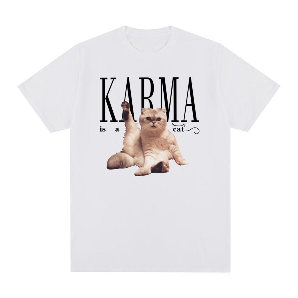 Karma Is A Cat Swift Vintage Tshirt Music Tour Cotton Men T shirt New Tee Tshirt Womens Tops