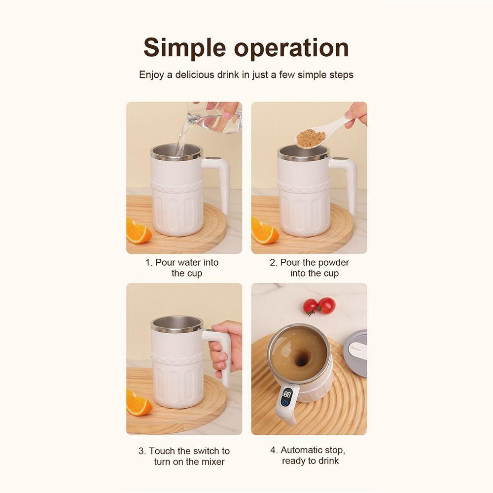 380ML Automatic Mixer Cup Rechargeable Electric Coffee Mug Self Stirring Coffee Mug Food-Safe Use