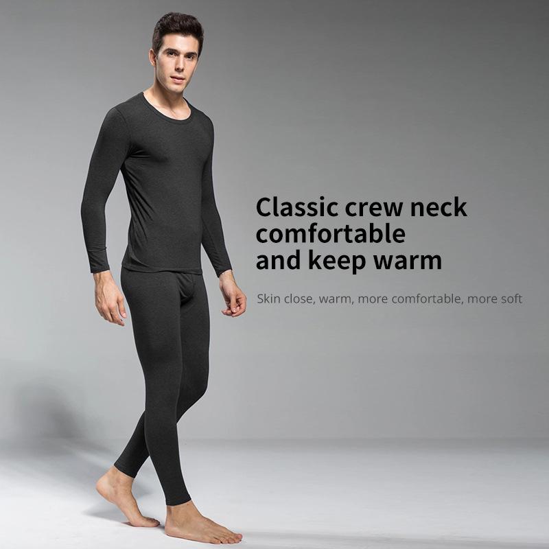 Gepolstertes und verdicktes Thermounterwäsche-Set für Herren, wärmendes Hemd, große Größe, Winter- und Herbstkleidung und Hosen-Set