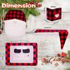 Christmas Santa Gnome Toilet Cover Set Festive Bathroom Decor Home Gift New Year Accessories
