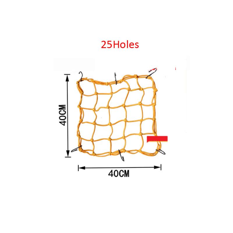 40*40cm 25 Holes Motorcycle Bicycle Cargo Net Helmet Rope Luggage Storage Bag Twine Motorycle Net Bags Mesh