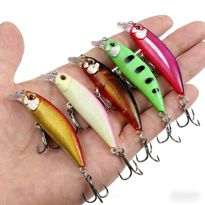 Long Casting Sinking Minnow Lua Lure7cm8.7gBlood-groove hook with gold-embossed laser finish, a special lure for freshwater and