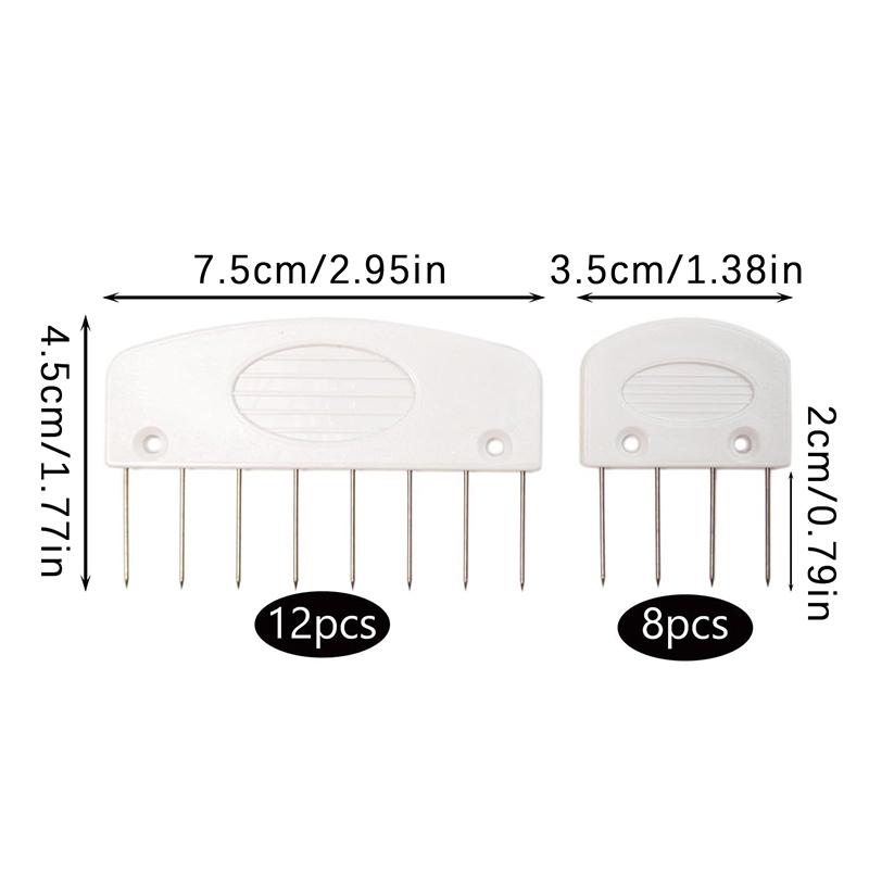 Knit Blockers Set 20Pcs Stainless Steel Knitting Blocking Combs And Pin With 2 Different Sizes For Diy Knit Crocheting Supplies