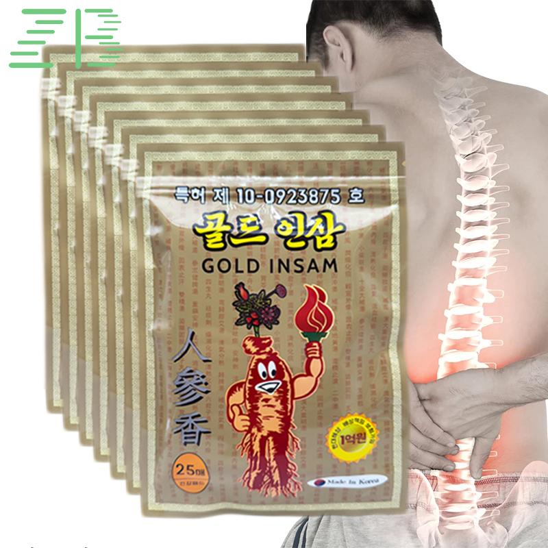 

Gold Insam Plasters пластырь для снятия боли в суставах, спине, коленях, 1 пакетик