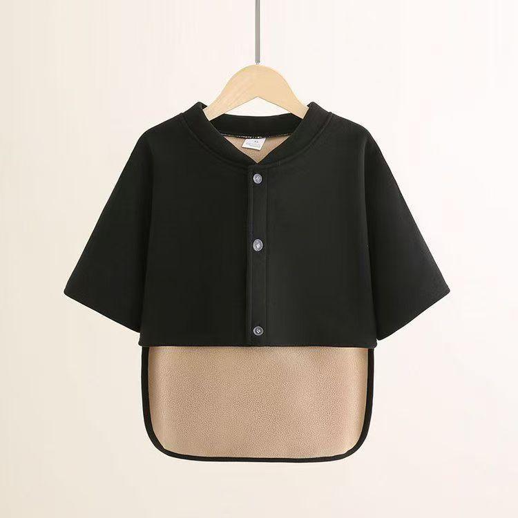 Velvet Maternity Cardigan: Shoulder & Waist Protection, Short Sleeve, Warm Sleepwear for Autumn & Winter