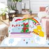 1Pc Christmas Bears Rainbow Rug Office Carpet Indoor Outdoor Doormat Nonslip Soft Living Room Christmas Halloween Gift D922180