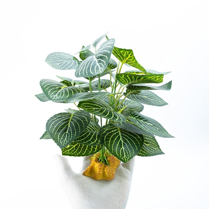 Plant Realistic Leaves Terrariums Hanging Plant Decorations Flexible Reptiles for Reptiles and Amphibians