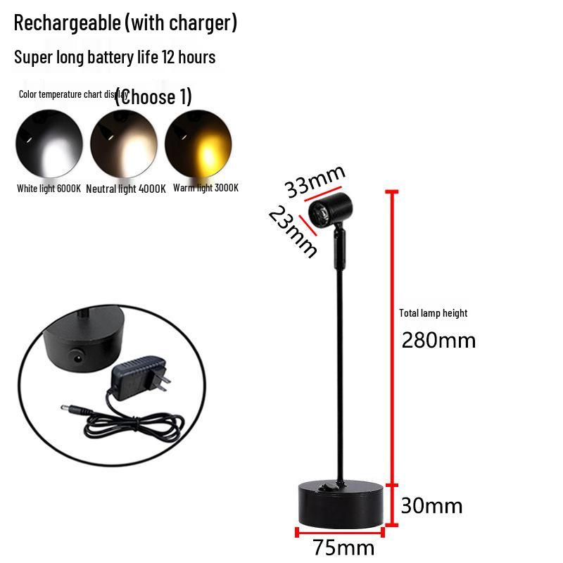 Wireless Jewelry Display Spotlight with Battery