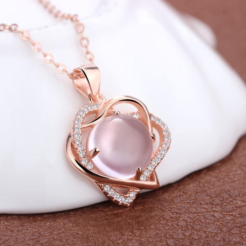 925 Silver Crystal Grape Necklace for Women - Short Clavicle Jewelry Pendant, Ideal Birthday Gift