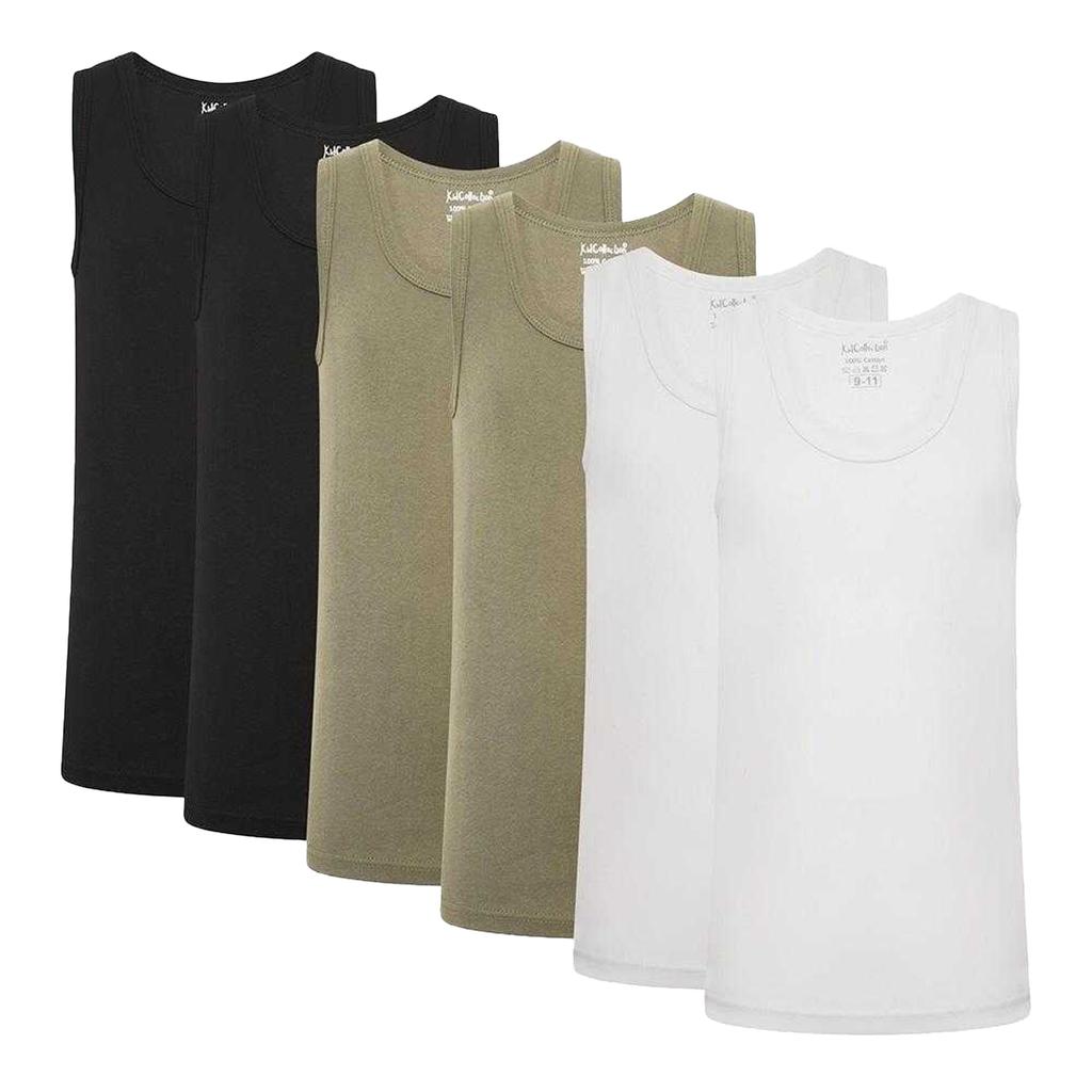 KidCollection Boys Vest Top (Pack of 6)