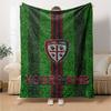 Name Custom Cagliari Calcio Print Flannel Blanket High Quality Warm Comfortable Cover for All Seasons Perfect for Gifts Home Decor