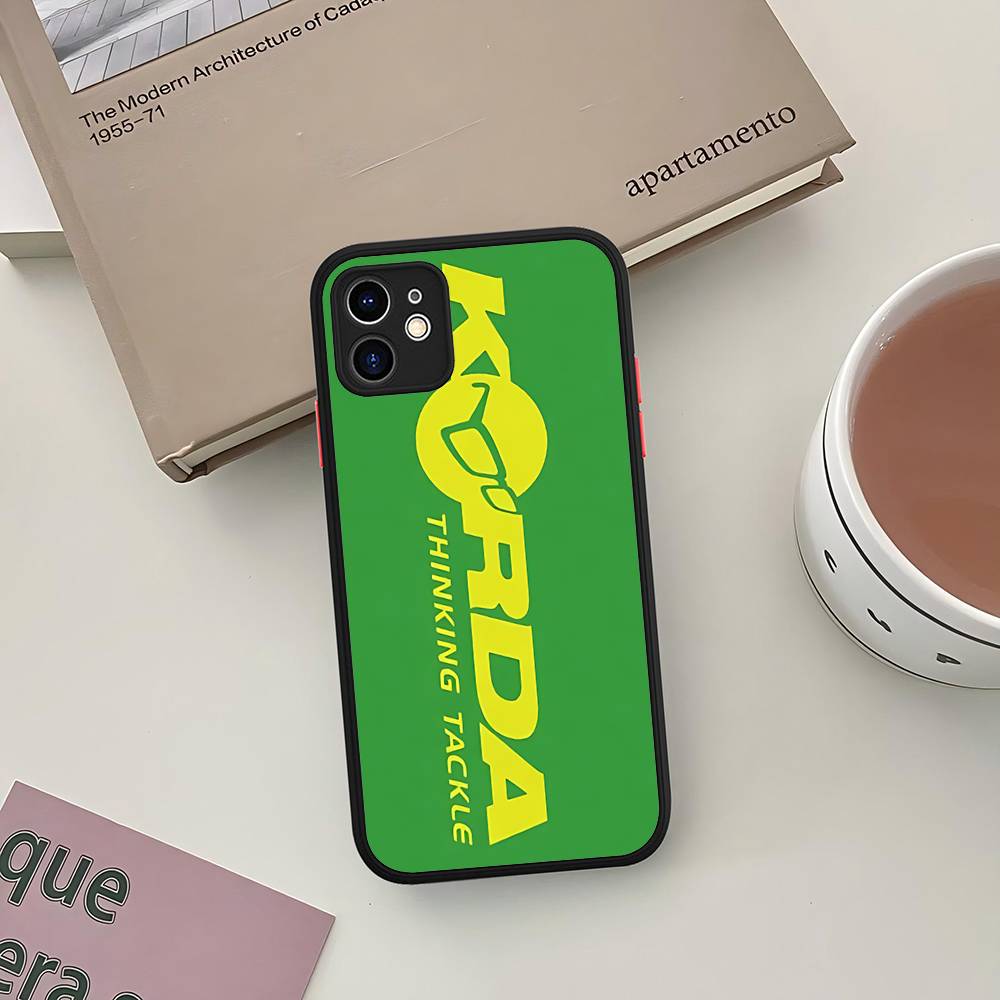 K-Korda Fishing Logo Silikonhülle Für IPhone 16 15 14 13 12 11 Pro Max Plus X XS MAX Stoßfeste Matte Abdeckung