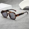 New Retro Double Bridges Women Polygon Square Sunglasses Fashion Blue Purple Men Shades UV400 Sun Glasses