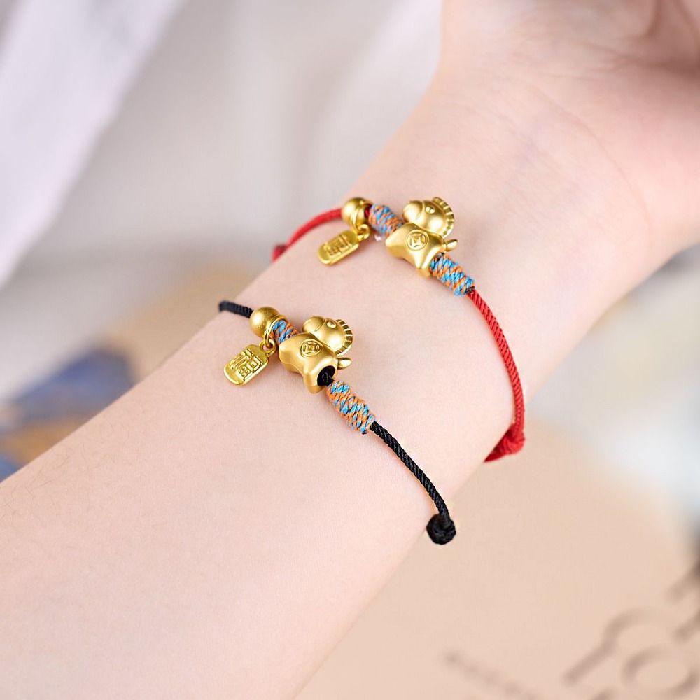 2026 2026 Horse Year Lucky Pony Red Rope New Year Hand Rope Fortune Bracelet Decoration