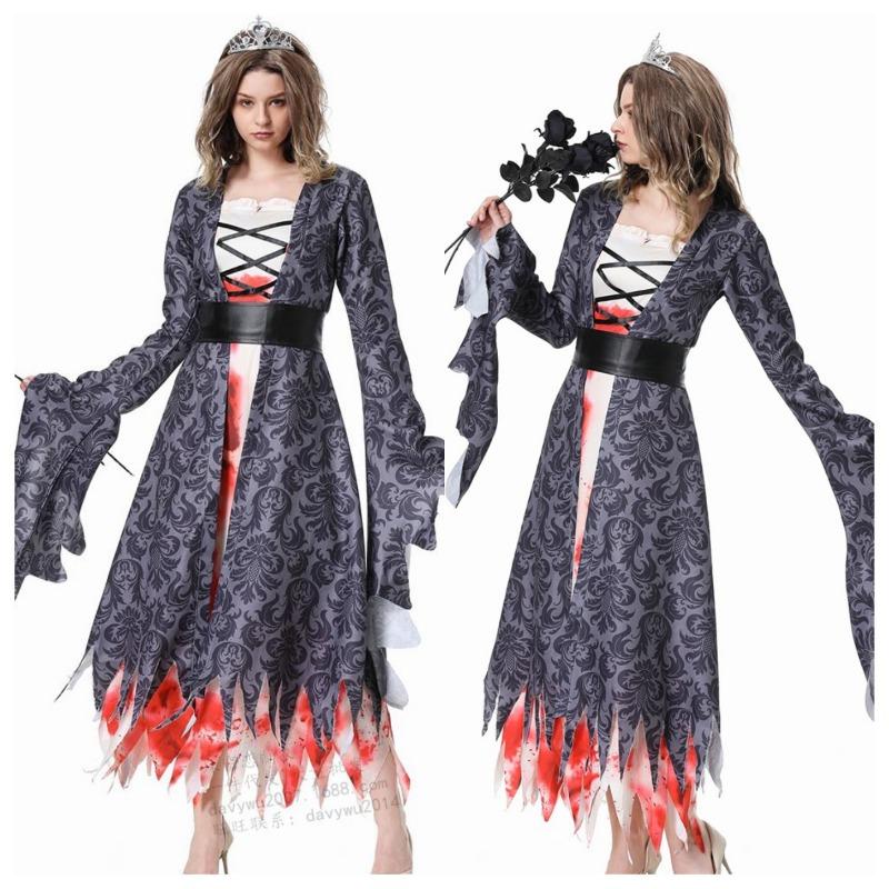 Couple, Ghost Bride Halloween Costume Pirates of the Caribbean Captain Bloodstained Zombie Male Pirate Play