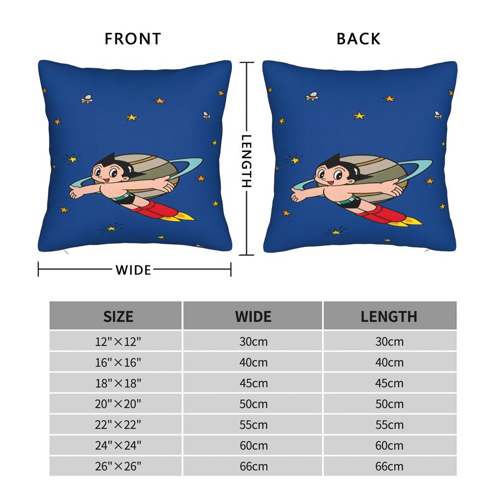 Astro Cartoon Boy Pillow Case  Soft Pillow Cover Funny Cushion Cover For Sofa Home Decoration