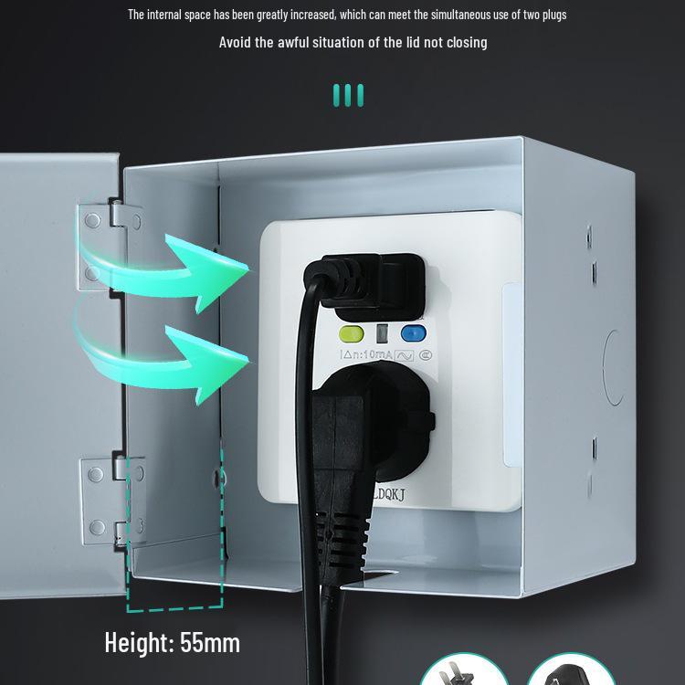 Weatherproof Surface-Mount Outdoor Electric Scooter Charging Socket with Lock, 86 Type 10A.