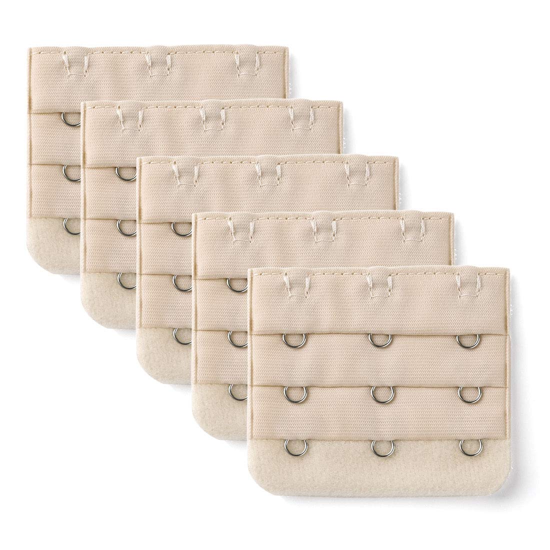 

uxcell Регулируемый бюстгальтер Крючок и петля Телесный x 5 штук Женские удлинители, 3 ряда, Тон, 5.5 5 см,