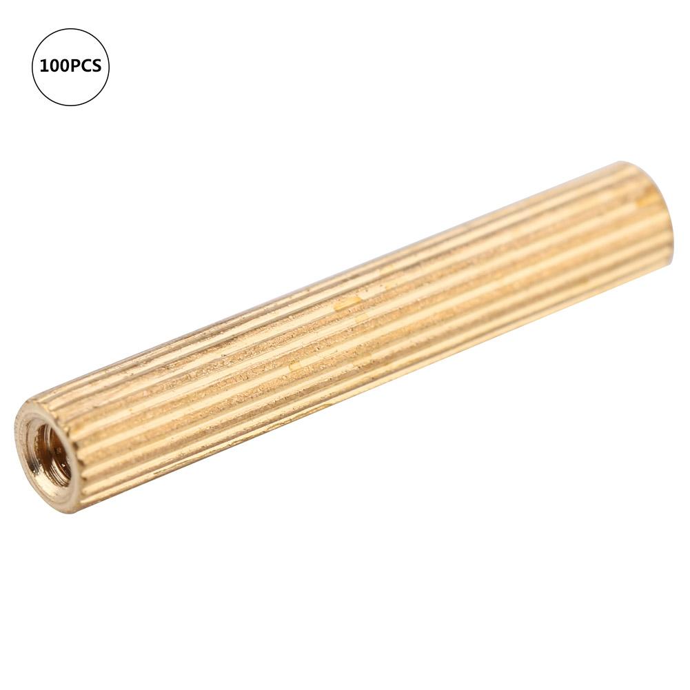 100pcs M2 Brass Female Female Spacer PCB Standoff Fastener Accessory (M2*18)