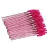 50pcs Nylon Makeup Brush Mascara Wands Eyelash Eyebrow Disposable Portable BrushRose Red
