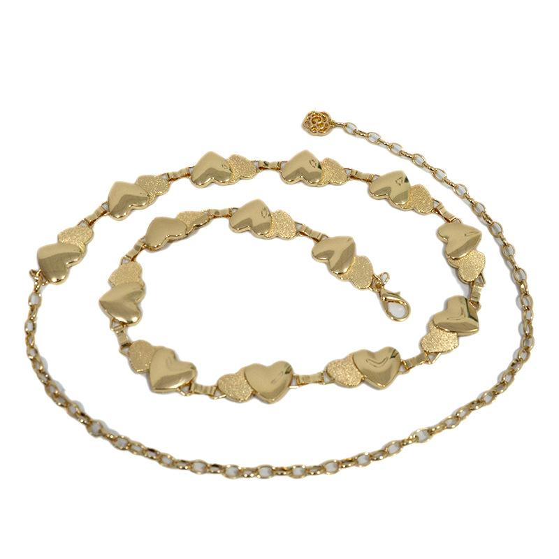2026 Summer New Ladies Fashion Love Buckle Metal Thin Waist Chain Skirt Coat Decoration belts for women luxury designer brand