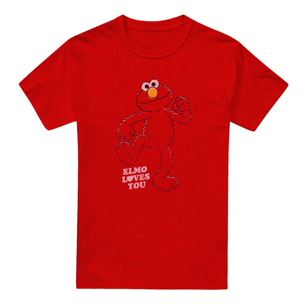 Sesame Street Unisex Adult Elmo Loves You T-Shirt