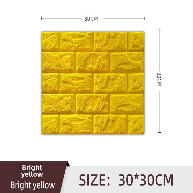3D XPE Foam Self-Adhesive Brick Wall Stickers, 30x30cm, Small Size
