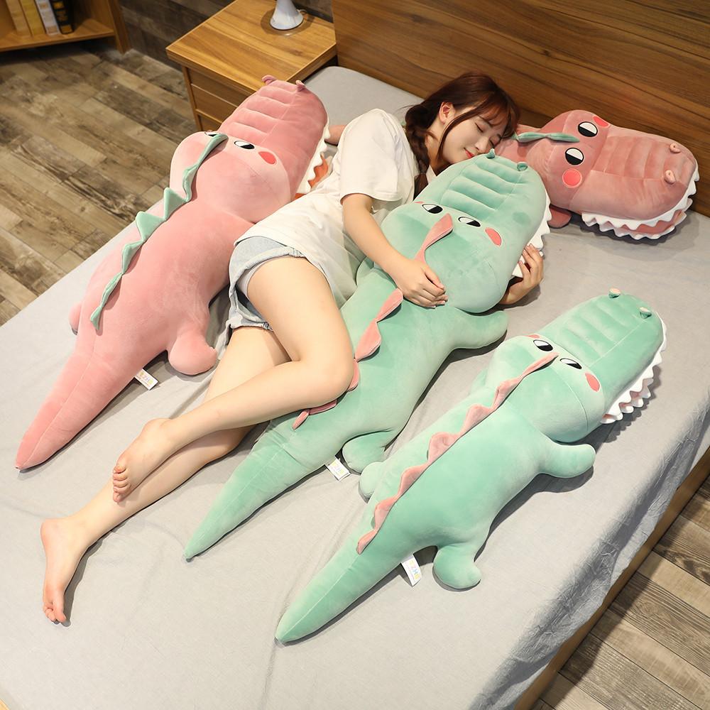 Big crocodile doll plush toy long pillow sleeping leg throw pillow funny doll girl bed send girlfriend
