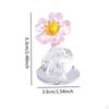 Flower Art Transparent Statue Craft for Centerpiece Living Room Meeting