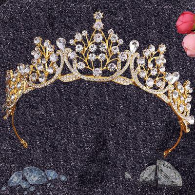 Neue Braut Brautjungfer Krone Kopfschmuck Laufsteg Schönheit Göttin Legierung Voll Diamant Krone Zubehör Schmuck