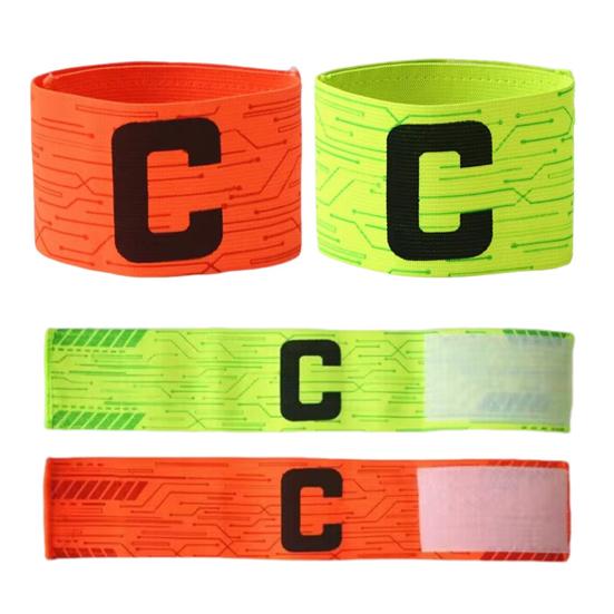 Banda de braț de căpitan de fotbal cu bandă de fixare reglabilă Bandă de braț de fotbal de culoare vibrantă Bandă elastică de braț de căpitan Accesorii pentru echipă