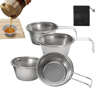 Metal Cups 50ml Mini Wine Glass Set 4x Small Portable Mugs Equipment For Mountaineering Backpacking Tea BBQ Outdoors Kitchen