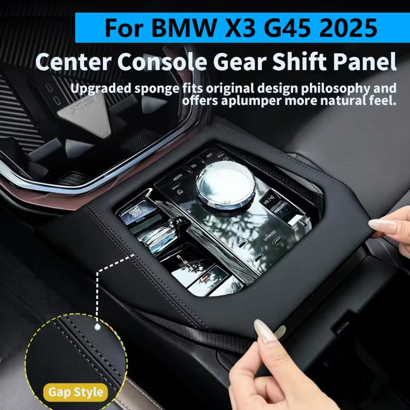 For BMW X3 G45 2025 Interior Accessories Gear Shift Panel Cover Soft Sponge Protection Trim Sticker Decals Mods