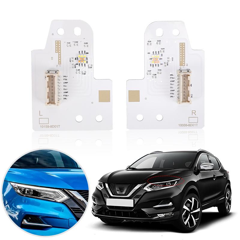 Auto White Angel Eyes Daytime Running Light Module Chip For Nissan Qashqai J11 2017 2018 Headlight DRL Boards