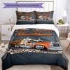 Peterbilt Heavy Trucks Customize Your Name Bedding Set Breathable Duvet Cover with Pillowcases Home Decoration Birthday Gift