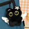 Angel Black Cat Plush Doll Keychain Badminton Car Key Ring Cute Doll Bag Pendant  Gifts