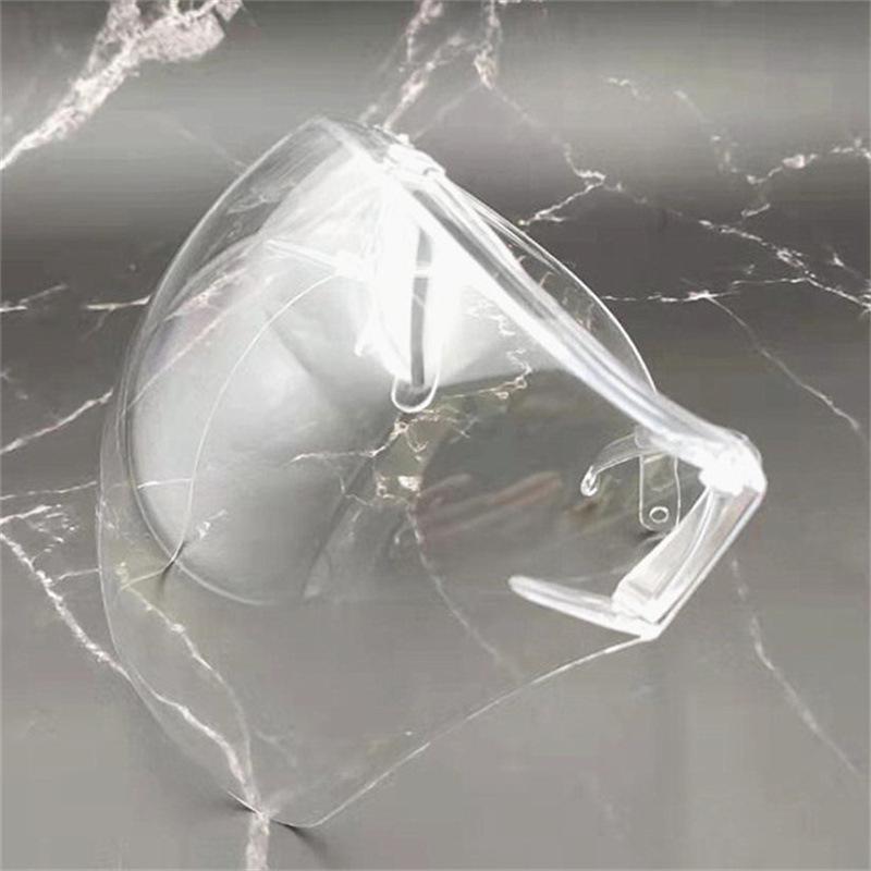 Clear Full-Protection Face Mask with Anti-Droplet, Anti-Fog, Windproof, Dustproof, and Oil Fume Resistant Features