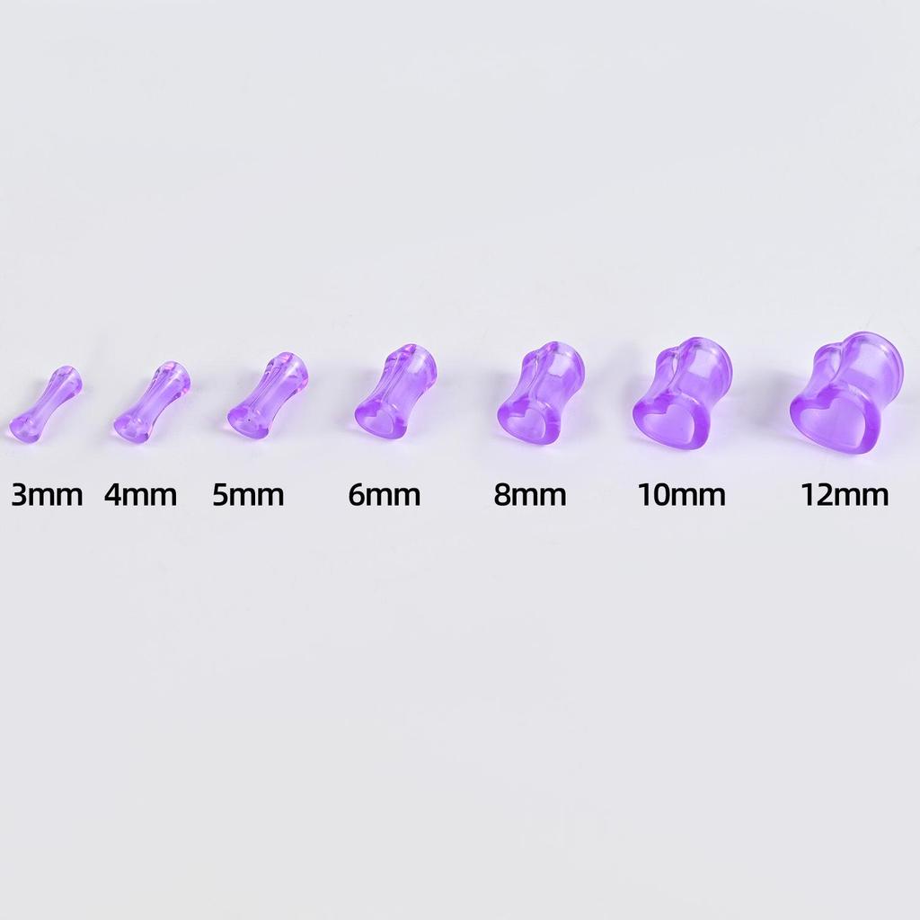 Acrylic Heart & Triangle Ear Plugs – Colorful Piercing Jewelry In Multiple Sizes