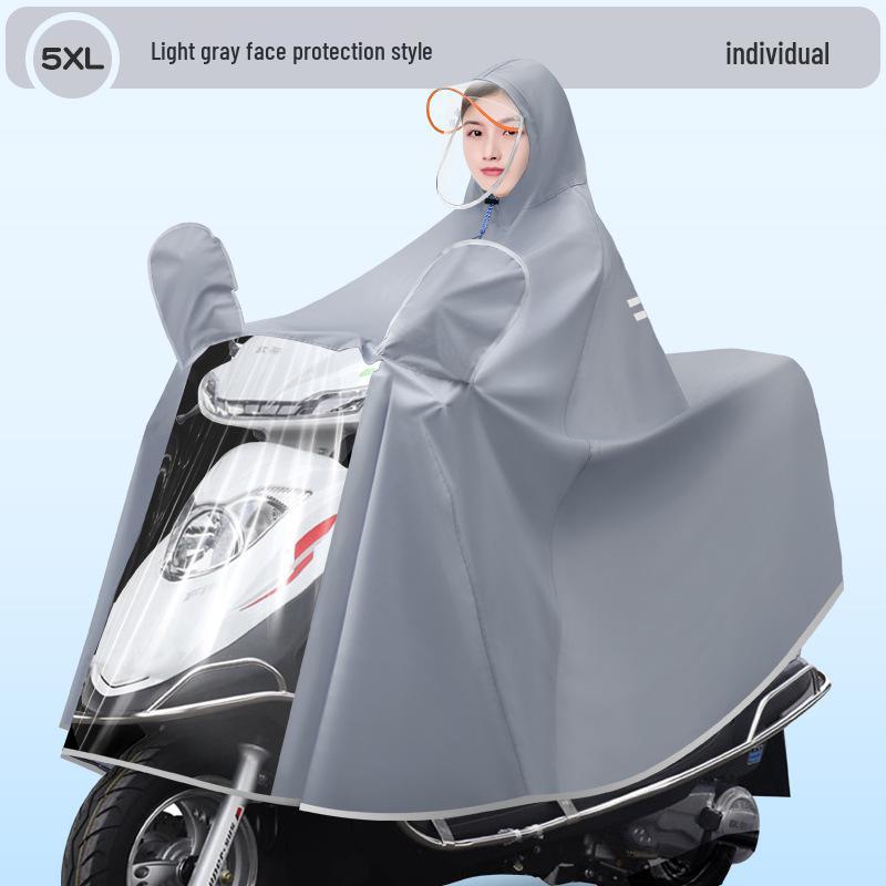 Unisex Electric Car Raincoat: Long, Full-Body, Extra Thick, Waterproof Poncho for Motorcycle Use