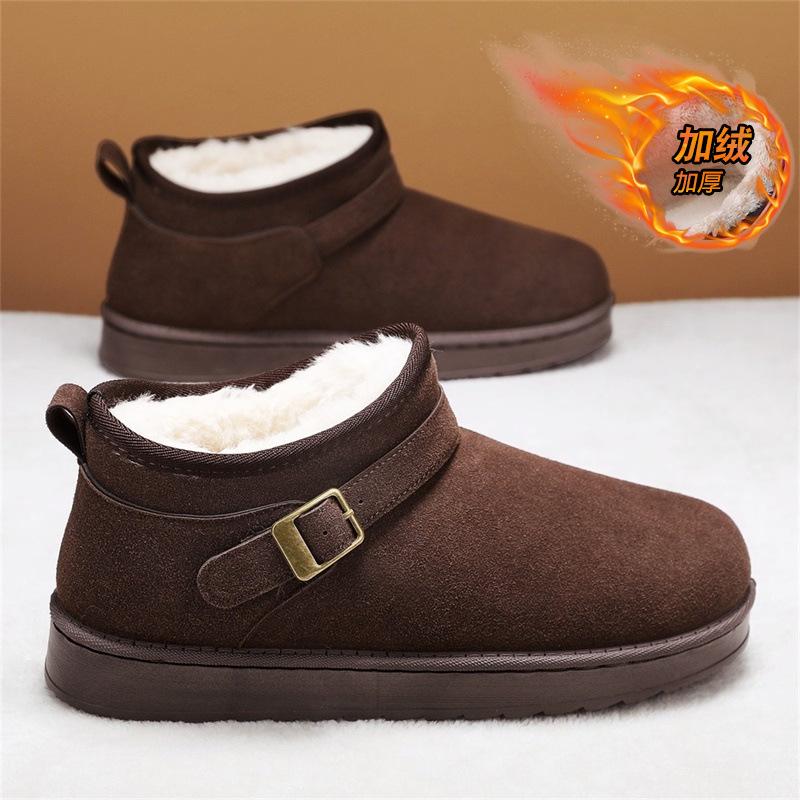 Snow Boots New Winter Thickened Velvet Warm Outdoor Non-slip and Cold Thick-soled Bread Cotton Shoes