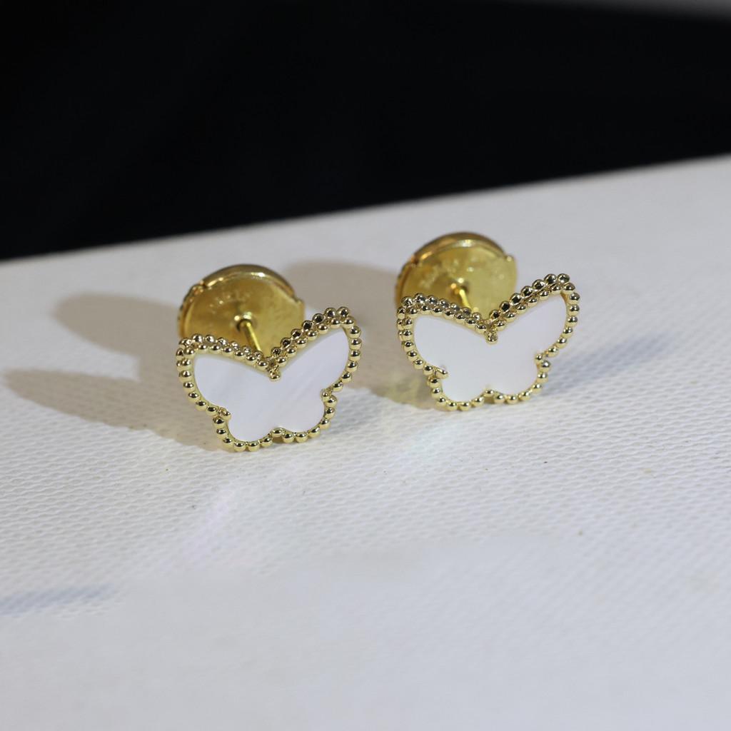 Clover Butterfly Earrings Paired with Flying Saucer Earplugs  Finely Crafted High Version, Anti Allergic Gift Jewelry