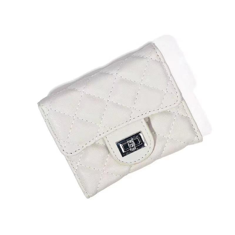 New women's wallet rhombus simple girls multi-card anti-degaussing student change bag