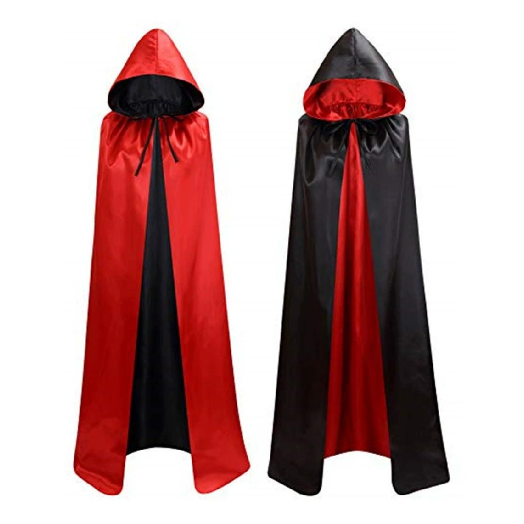 Хэллоуин Шаль Плащ Двухцветный Плащ Аниме Косплей Кос Костюм M красный