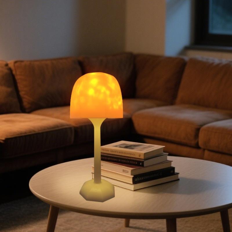 LED High Footed Romantic Water Ripple Desk Lamp Adjustable Atmosphere Light for Family Gathering Party Gift