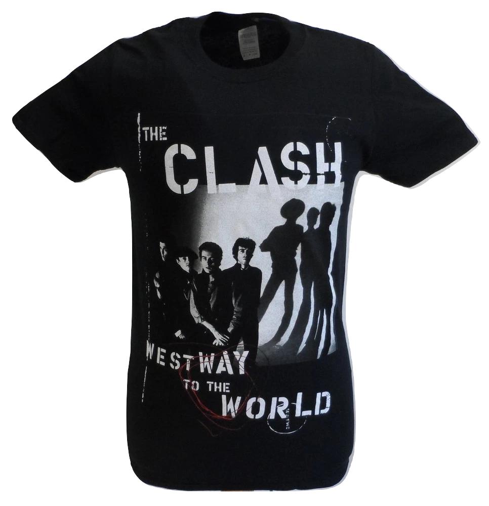 Unisexs Black Official The Clash Westway To The World T Shirt S