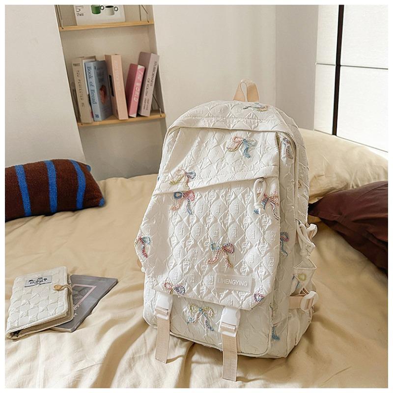 School bag for female junior high school students, high value, cute bow backpack, large capacity, grade 3 to 6 primary school students backpack