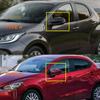 Black Carbon Chrome For Mazda 2 Demio 2015 - 2022 Accessories Car Side Mirror RearView Mirror Decoration Sticker Cover